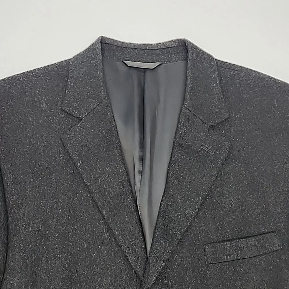 Andrew Fezza Blazer Sport Coat Jacket Wool Silk Cashmere Gray Sz 42R Men Carver